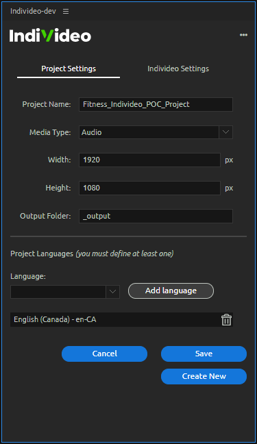 Project Settings Image